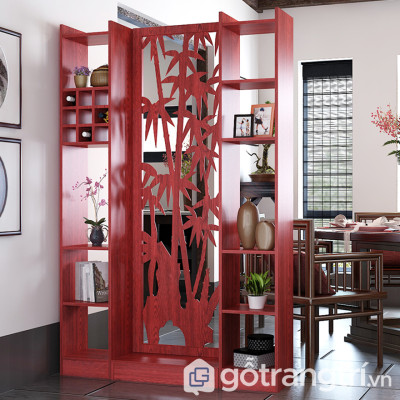 Vách ngăn cây tre liền hai kệ