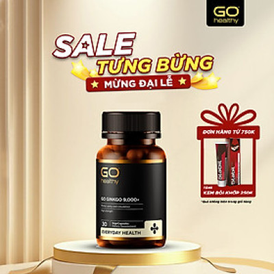 GO Ginkgo 9000+ 30 viên- Viên uống bổ não nhập khẩu chính hãng GO Healthy New Zealand