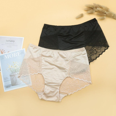 Quần lót Nữ Ren LUPERI LU3QL769 Phom To Lưng Cao Ôm Gọn Bụng Viền Mông Không Đường May Họa Tiết Hoa Xinh Xắn