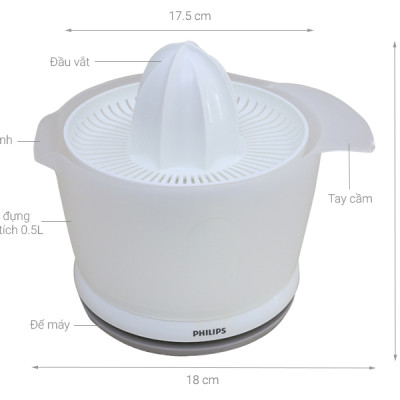 Máy vắt cam Phlips HR2738 - Hàng Chính Hãng