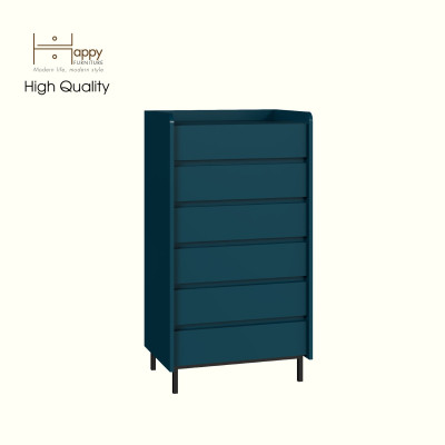 [Happy Home Furniture] LAVIA, Tủ lưu trữ 6 ngăn kéo - Chân sắt, 63cm x 45cm x 116cm ( DxRxC), THK_155