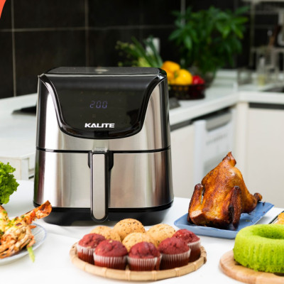 Nồi Chiên Không Dầu KALITE Q6 Tiêu Chuẩn Châu Âu Dung Tích 5.5 Lít Công Suất 1700 W - Hàng Chính Hãng