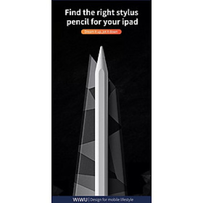 Bút Cảm Ứng Wiwu Pencil W Dành Cho Ipad Sạc Không Dây Từ Tính, Có Chỉ Báo Pin Trên Thân Bút - Hàng Chính Hãng