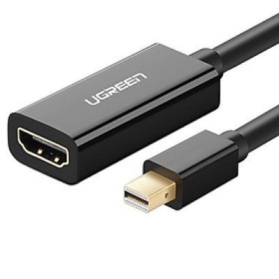 Cáp chuyển đổi Mini DP sang HDMI (Âm) 4K*2K/30Ghz 25CM màu Đen Ugreen 40360MD112 Hàng chính hãng