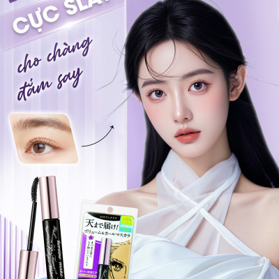 Combo Mascara Dài - Dày Rậm Mi Và Macara Tẩy Trang Mi Kissme Heroine Make (Combo 01 Mascara + 01 Tẩy Trang Mi)