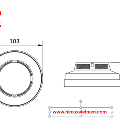 Đầu báo khói quang điện hi max HD1003 (Kèm đế)