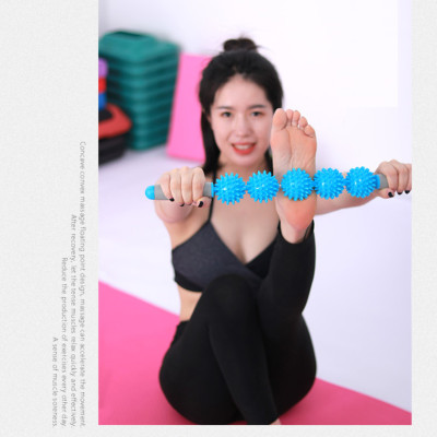 Con lăn Massage Mã M3-3 Có 3 bóng gai Xoay 360 Độ, thanh lăn massage cơ đùi, Vai, Cổ khi tập thể dục Yoga Hiệu Quả Giúp Da Căng Và Săn Chắc