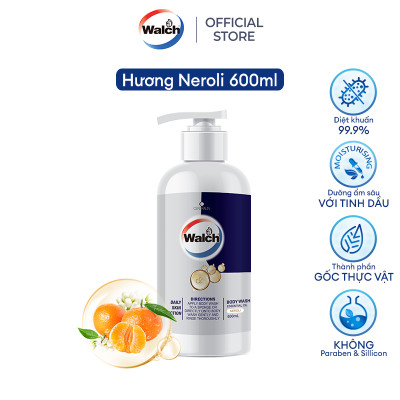 Sữa tắm tinh dầu Walch tiêu diệt vi khuẩn, dưỡng ẩm mềm mịn, tái tạo làn da (600ml) 