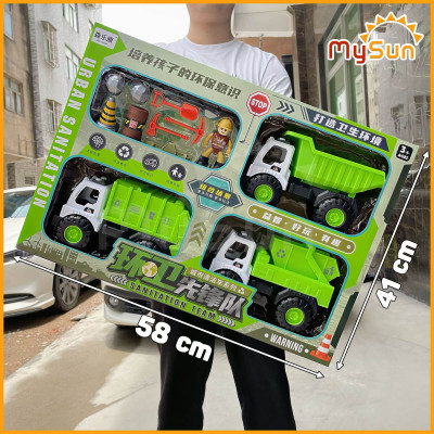 Xe chở rác đồ chơi cho bé mô hình xe ô tô chở rác khổng lồ xe dọn rác vệ sinh MySun