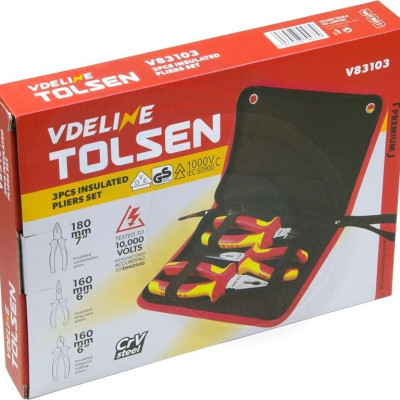 BỘ KỀM ĐIỆN CÁCH ĐIỆN (180MM,160MM,160MM) TOLSEN V83103- HÀNG CHÍNH HÃNG