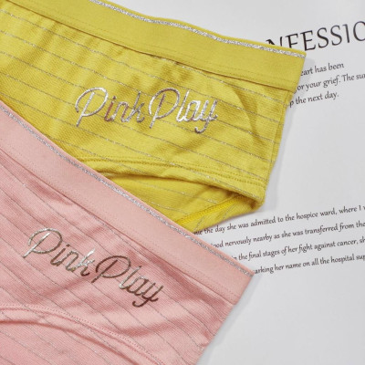 Quần Lót Cạp Thấp in Chữ Pink Play Phong Cách Cá Tính Mẫu Mới (WL53)