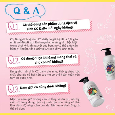 Dung Dịch Vệ Sinh Phụ Nữ CC Daily Feminine Wash Soothing And Calming Shower Gel (Black Oats & Cranberry) 330g