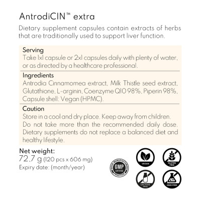 Thực phẩm BVSK OPFE AntrodiCIN extra capsules (30 viên) Hungary (Nấm Ngưu Chương Chi) Made in EU, 100% Thảo dược tự nhiên