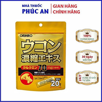 Tinh bột nghệ giải rượu, bổ gan Orihiro Nhật Bản 20 gói