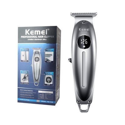 Tông đơ chấn viền cao cấp Kemei KM-1948 lưỡi sắc bén màn hình LCD hiển thị sạc USB tiện lợi dùng khắc tóc, cạo đầu, cạo viền, tattoo fade tóc