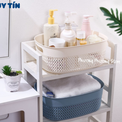 Giỏ Đựng Đồ kiểu Dáng Ô Van có nắp đậy Hàn Quốc 