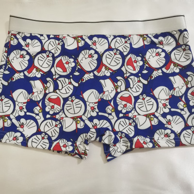 Combo 4 quần lót nam hoạt hình thun lạnh Doremon - Sịp đùi - Boxer cao cấp