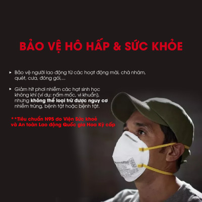 Combo 8 Khẩu Trang Chống Bụi Cao Cấp 3M 8210 N95 - Hiệu Suất Lọc 95%, Bụi Mịn, Vi Khuẩn, Vi Rút, Có Dây Đeo Qua Đầu