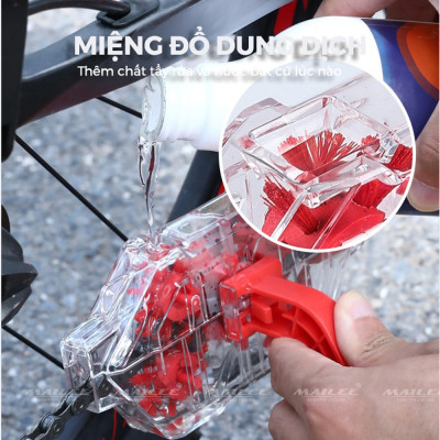Dụng Cụ Làm Sạch Chà Sên Xích Xe Đạp CHAIN WASHER CW-022 Ngâm Trong Suốt, Làm Sạch Dầu Mỡ Dễ Dùng, Tiện lợi, Hiệu Quả, Nhanh chóng (2 tùy chọn) - Mai Lee