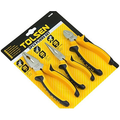 BỘ 3 KÌM RĂNG - CẮT - NHỌN (180MM,160MM,160MM) TOLSEN 10400 - HÀNG CHÍNH HÃNG