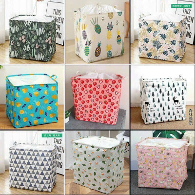 Túi Bạt Đựng Quần Áo Chăn Mền Chống Thấm Nước Sọt Đựng Đồ Gấp Gọn Đa Năng Cỡ Đại 60x45x20cm - Siêu To - Giao Mầu Ngẫu Nhiên