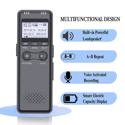 Quà Tặng Kèm - Máy Ghi Âm, Thiết Bị Ghi Âm Cao cấp GH700 Pin Trên 300h Hỗ Trợ 2 Micro Ghi Âm. MP3 Player, Built-In Stereo Microphones, Direct USB, Voice Balancer, Noise Cancel, Simple Mode, Intelligent Auto Mode 8GB Memory Hàng Chính Hãng