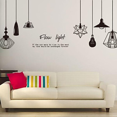  Decal dán tường kết hợp Dưới ánh đèn đêm JM7211+ XH5206 [ Size Lớn ]