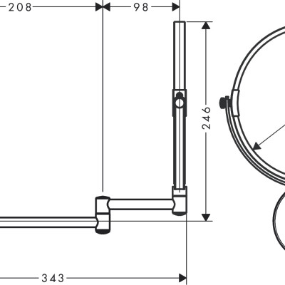 Gương trang điểm HANSGROHE Logis Universal 73561 - Hàng chính hãng