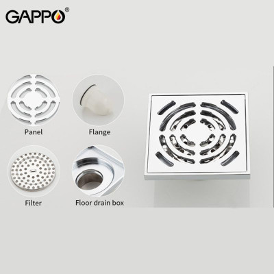 THOÁT SÀN ĐỒNG ĐÚC CAO CẤP NHẬP KHẨU NGA GAPPO G81052 MÀU CROME NGĂN MÙI TUYỆT ĐỐI - HÀNG CHÍNH HÃNG