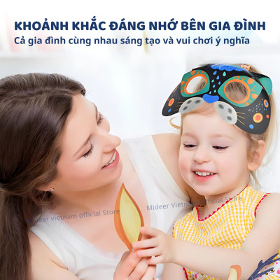 Đồ chơi DIY cho bé gái mặt nạ hóa trang động vật Mideer 3D Animal Paper Masks