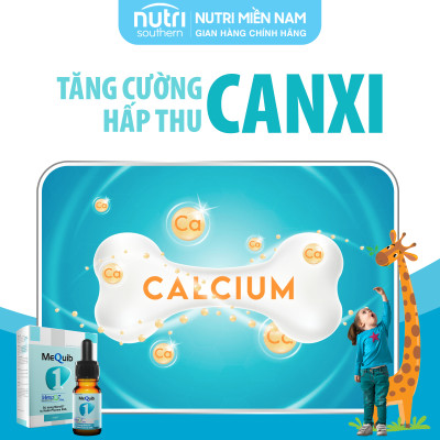 Vitamin D3 K2 MK7 MenaQ7 MEQUIB 1 - Giúp tăng cường hấp thu canxi và phát triển chiều cao (chai 10ml)