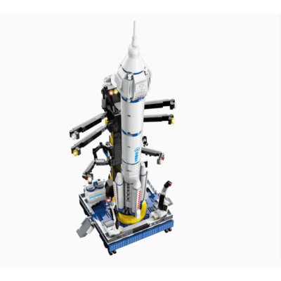 Đồ chơi - QMAN - 42302 Bộ xếp hình (6 TRONG 1) Tên Lửa Vũ Trụ