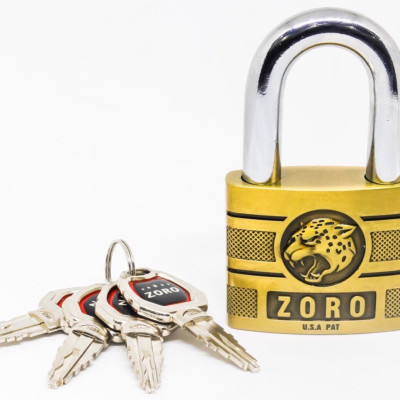 Ổ khóa ZORO đầu báo chìa xe hơi càng ngắn cao cấp thép chống gỉ - chống nước - khóa cửa ngoài trời - hàng chính hãng