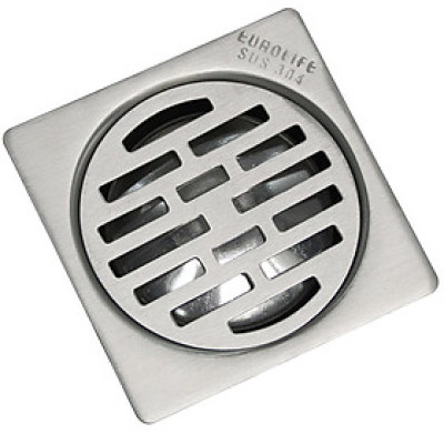 Hố ga Inox SUS 304, 15X15cm Eurolife EL-X36 (Trắng bạc)