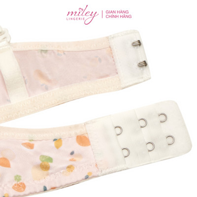 Áo Ngực Nữ Không Gọng Thun Lạnh Mút Mỏng Hoa Văn Active Miley Lingerie - Màu hồng nhạt BRM13015