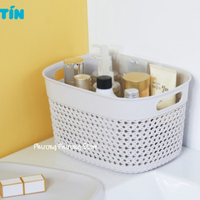 Giỏ Đựng Đồ kiểu Dáng Ô Van có nắp đậy Hàn Quốc 