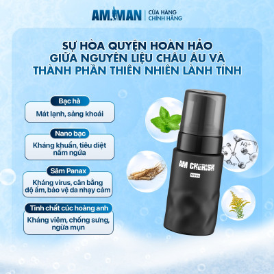 Bọt vệ sinh nam AM-MAN AM CHERISH 120ml kháng khuẩn hương nước hoa cao cấp