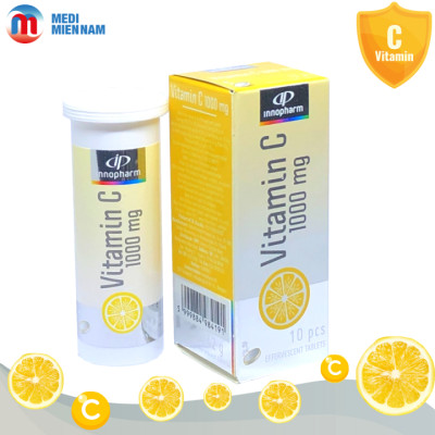 Viên sủi C Innopharm Vitamin C 1000mg Tuýp 10 viên - Nhập Khẩu Ba Lan