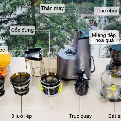 Lưới ép, cối làm kem của máy ép trái cây Biochef