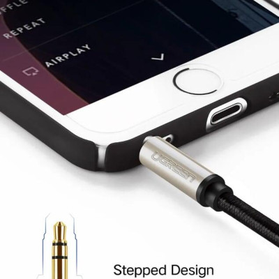 Ugreen UG40782AV125TK 3M màu Đen Cáp âm thanh 2 đầu 3.5mm dương đầu bọc kim loại cao cấp - HÀNG CHÍNH HÃNG