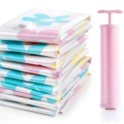 Bộ 10 Túi Chân Không Đựng Chăn Màn, Quần Áo - Gọn Gàng, Tiện Lợi + Tặng Bơm Hút Chân Không