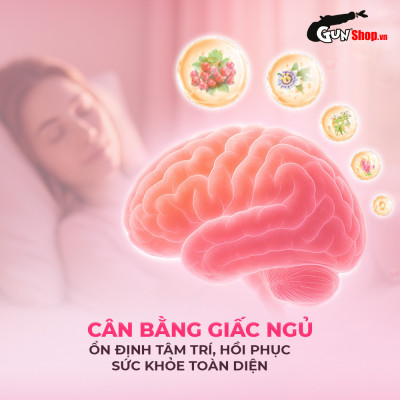 Viên uống cải thiện tình trạng mất ngủ và ngủ kém Powergra Gentle Dreams - Hộp 60 viên