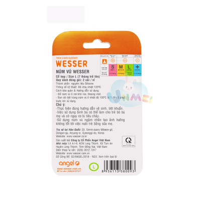 Núm vú Wesser cổ hẹp size L