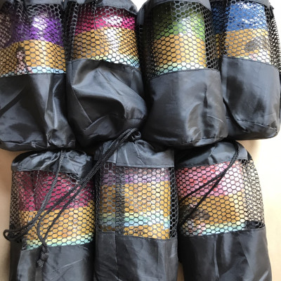 Khăn Trải Thảm Yoga Cao Cấp Chống Trượt Đính hạt PVC Hoa 5 Cánh theo màu - Độ Bám Dính Cao, Thấm Hút Mồ Hôi - Tặng Kèm Túi Đựng Khăn(ẢNH VÀ VIDEO TẠI SHOP)