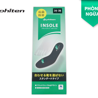 Lót giày trợ lực loại phẳng Phiten metax insole flat type TI463003/TI463004