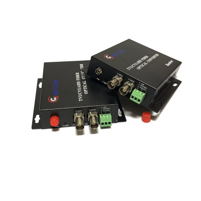 Bộ chuyển đổi video sang quang 2 kênh GNETCOM HL-2V1D-20T/R-720P (2 thiết bị,2 adapter,cổng điều khiển) - Hàng Chính Hãng