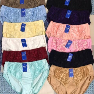 Combo 10 Quần lót bigsize cotton phối ren (60kg-90kg)