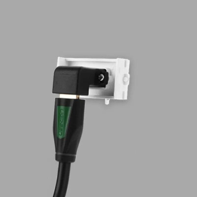 Ugreen UG20318MM113TK Màu Đen Mặt nạ HDMI âm tường gập 90 độ cao cấp - HÀNG CHÍNH HÃNG