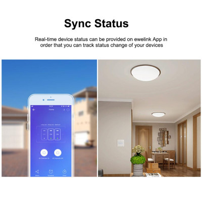 Bảng điều khiển từ xa tiêu chuẩn SONOFF T2EU3C-TX 3 gang công tắc đèn tường WiFi thông minh 433Mhz