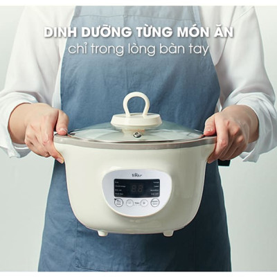Nồi Chưng Cất Yến, Tiềm Thuốc Bắc BEAR SUBE002 Dung Tích 1.6 Lít Công Suất 200 W - Hàng Chính Hãng